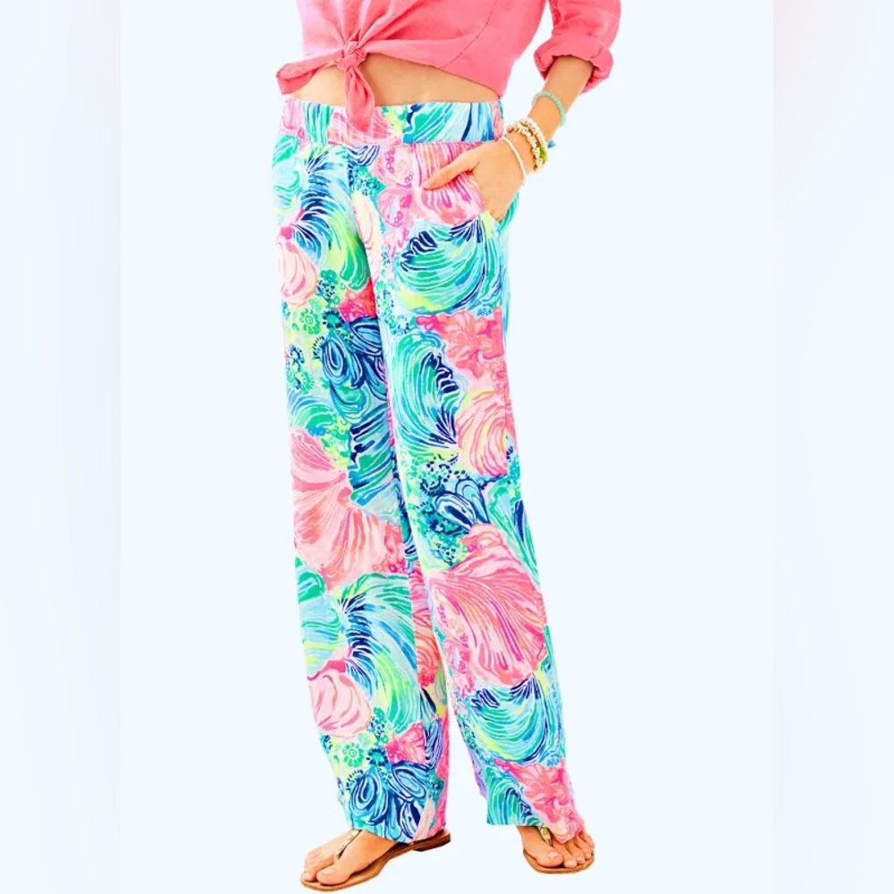 Lilly Pulitzer Ball Harbor Linen Palazzo Pants